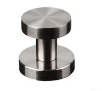 Sistema de bloqueo invisible para puertas interiores de dormitorio y puertas de pared de fondo, montaje oculto, operación de un solo lado y mango redondo con llave (plateado)