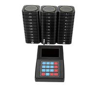 Sistema de Buscatorio,Tangxi Desbulator Inalámbrico al Restaurante SU-669-S Sistema de Llamada en Cola 30 Receptores 1 Transmisor de Teclado 3 Base de Carga 4 Adaptador de Alimentación (Negro)
