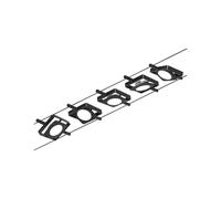 Sistema de cable LED Corduo de Paulmann MacLED 5x4,5 W, negro mate, cromado | Juego completo compuesto por transformador, cable y 5 focos LED, para montaje en pared y techo, 3000 K