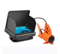 Sistema de cámara de pesca subacuática de 4,3 pulgadas con clasificación impermeable Ip68 y lente gran angular para hielo y para pesca en aguas profundas, negro (B)