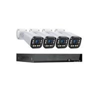 Sistema De Cámaras De Seguridad 4K 8MP PoE, Lente De Enfoque Automático, Lente De 2,8-10mm, Zoom 4X, Kit De Cámaras De Vigilancia De Vídeo, Juego De CCTV For Exteriores(2T,8CH Nvr 4 Pcs 4K CAM)