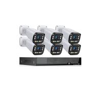 Sistema De Cámaras De Seguridad 4K 8MP PoE, Lente De Enfoque Automático, Lente De 2,8-10mm, Zoom 4X, Kit De Cámaras De Vigilancia De Vídeo, Juego De CCTV For Exteriores(1T,8CH Nvr 6 Pcs 4K CAM)