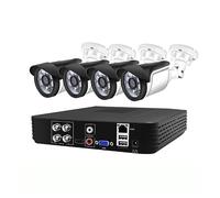 Sistema de cámaras de seguridad CCTV de 4 canales, Kit de cámara AHD de 5MP, 1080P, 720P, grabadora de vídeo 5 en 1, de vigilancia, cámara de seguridad exterior, alarma de correo electrónico(4CH DVR x