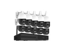 Sistema de cámaras de seguridad De cámaras de seguridad IP 10CH 4K PTZ 10X Zoom Kit NVR inalámbrico for exteriores visión nocturna en Color Kit de cámara de vigilancia CCTV 8CH(3T,10CH NVR 10PCS Cam)