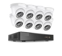 Sistema de cámaras de seguridad de videovigilancia HD de 8 canales, 2MP, H.265 + 5 en 1, 5MP, DVR, 4X, 8X, 1080P, domo, cámaras de seguridad impermeables for exteriores, CCTV(1T,8PCS Cameras)
