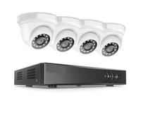 Sistema de cámaras de seguridad de videovigilancia HD de 8 canales, 2MP, H.265 + 5 en 1, 5MP, DVR, 4X, 8X, 1080P, domo, cámaras de seguridad impermeables for exteriores, CCTV(NONE,4PCS Cameras)
