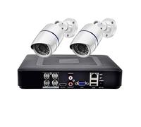 Sistema de cámaras de seguridad de vigilancia CCTV H.265X cámara de seguridad AHD grabadora de vídeo 4CH DVR Kit exterior 1080P 5MP 2 uds cámara tipo bala(5MP)