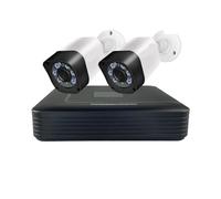 Sistema de cámaras de seguridad Kits De De Seguridad CCTV 1080P, 4 Canales, DVR, 2 Uds., 2MP, Bala Infrarroja, Resistente Al Agua, Cámara Analógica AHD, Conjunto De Videovigilancia BNC(4ch 2Pcs 1080P)