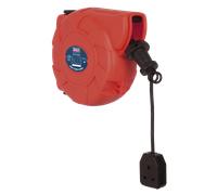 Sistema De Carrete De Cable Retráctil 10m 1 x 230V Toma | CRM101 Sealey Nuevo