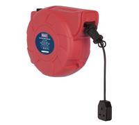 Sistema De Carrete De Cable Sealey Retráctil 15M 1 X 230V Enchufe CRM151