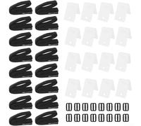 Sistema de carrete de manta solar para piscina, kit de hebillas para piscinas sobre el suelo, accesorios de nailon de PVC, negro (16 piezas)