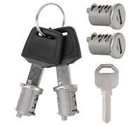 Sistema de cerradura para caja de techo, 4 núcleos de cerradura para llaves Thule, sistema de llave única, incluye 4 cilindros de cierre, 2 llaves y 1 llave de control, compatible con cerradura de