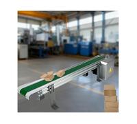 Sistema de cinta transportadora de PVC Heavy Du Aluminu, velocidad ajustable, transportador motorizado para línea de productos, tamaño de mesa, 800 x 50 mm