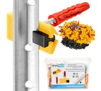 Sistema de clip de perfil de enlucido rápido para fijar listones de yeso para trabajos de construcción, 100 unidades + tacos