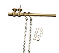 Sistema de colgado de cuadros Clip-Rail Gallery, Kit de exhibición arte metal con sistema colgante riel for cuadros galería varilla latón y cadena dorada varios tamaños(70cm/27.5in/2.3ft)