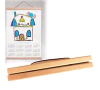 Sistema de colgado de cuadros Clip-Rail Gallery, Kit magnético for colgar cuadros, arte de pared, carteles en lienzo, multicolor, 21-39cm(Red Beech,39cm/15.4in L)