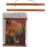 Sistema de colgado de cuadros Clip-Rail Gallery, Kit magnético for colgar cuadros, arte de pared, carteles en lienzo, multicolor, 21-39cm(Sapele,21cm/8.3in L)