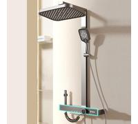 Sistema de columna de ducha con cabezal de ducha ajustable de 3 m, ducha de mano oculta de acero inoxidable
