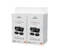 Cardo Sistema de comunicación para Casco PACKTALK Outdoor, Ideal para esquí, Snowboard y Ciclismo (Negro, Paquete de Cuatro)