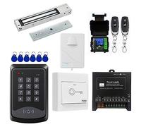Sistema de Control de Acceso a Puerta, Teclado RFID, Kit de Cerradura magnética eléctrica de 600 Libras con botón de Salida, Timbre y Control Remoto