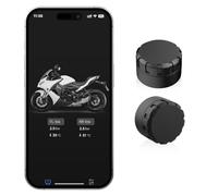 Sistema de control de presión de neumáticos Moman TPMS 2 sensores para motocicleta con aplicación, monitor de presión y temperatura de neumáticos con función de alarma, solo compatible con iOS & Andro