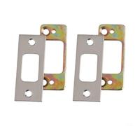 Sistema de corrección de pestillo de puerta que consta de placa de golpe y cuña espaciadora para un acoplamiento seguro y estabilidad del cerrojo (plata-2 piezas)