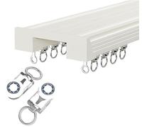 Sistema de cortinas de aluminio con riel doble de 15 m, para balcón, oficina, hoteles, 3,1 m de longitud, versátil y Slish Solut