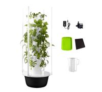 Sistema de cultivo de torre hidropónica con bomba y tanque móvil para jardinería vertical interior de hierbas, frutas y verduras