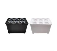 Sistema de cultivo hidropónico con múltiples poros para diseño de raíces, sin tierra para interior para una mejor supervivencia, material PP, dos juegos, nivel de agua blanco y negro