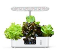 Sistema de cultivo hidropónico de 13 macetas con luz LED de crecimiento, temporizador automático, ciclo de agua de plantas de interior, kit de jardinería hidropónica sin suelo para hierbas y verduras