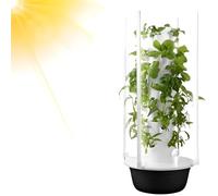 Sistema de cultivo hidropónico de interior, macetero vertical de 7 niveles con luces LED de cultivo y bomba de agua, kit de cultivo de hierbas que ahorra espacio para el hogar y la oficina, torre ae