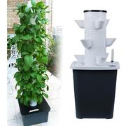 Sistema de cultivo hidropónico de jardín, torre hidropónica de 30 cápsulas, kit de cultivo aeropónico con bomba hidratante, adaptador, macetas de red, temporizador, para jardinería en casa, cocina