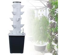 Sistema de cultivo hidropónico en torre, 15/20/25/30 agujeros, sistema de cultivo hidropónico de interior con bomba de hidratación, adaptador, kit de cultivo aeropónico, sitios de torre de cultivo v