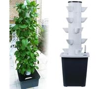 Sistema de Cultivo hidropónico en Torre 30 cápsulas. Kit aeropónico for Hierbas, Frutas y Verduras(25holes)