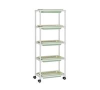 Sistema De Cultivo Hidropónico Para Jardín Interior, Jardinera Vertical Elevada Con Ruedas, Diseño Hidropónico De Doble Capa, Soporte Móvil Para Plantas Y Flores En Balcón(5-layer)