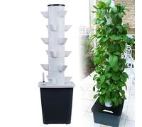 Sistema de cultivo hidropónico para jardín, kit de torre de 30 cápsulas con bomba hidratante y tanque de agua móvil para cultivar frutas y verduras, ideal para entusiastas de la jardinería
