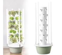 Sistema de cultivo hidropónico: torre vertical automatizada para jardín con luces LED de crecimiento, kit de aeroponía interior para jardinería en casa y espacios pequeños