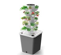 Sistema de cultivo hidropónico Tower Garden, kit de cultivo aeropónico para hierbas, frutas y verduras con bomba de hidratación, adaptador, macetas de rejilla y temporizador para hierbas, frutas y v