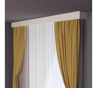 Sistema de deflector silencioso de aleación de aluminio para montaje en techo doble K para sala de estar, dormitorio, divisor de habitación, fácil instalación, personalizable (1,1 m)