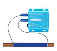 Sistema de descalcificador electrónico de agua, descalcificador sin sal, acondicionador de agua dura para reducir la acumulación de incrustaciones, para todo tipo de mangueras hidráulicas (azul)