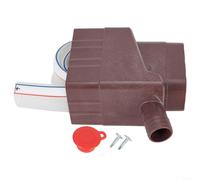 Sistema de desviación de agua de lluvia con conector de bajante filtrado y manguera de 40 pulgadas para uso sostenible del agua (marrón oscuro)