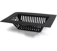 Sistema de drenaje de canal, paquete de 4 coladores de rejilla negros para gestión del agua de entrada y césped, fácil de instalar, drenaje de zanja, 45 x 75 x 15 cm, prevención de obstrucciones