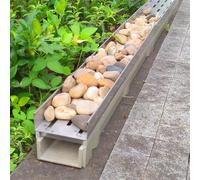 Sistema de Drenaje de Zanja, adoquines/Piedra de Lluvia, protección contra el Agua para sótanos, pasarelas de Patio y Piscina, fácil de Instalar.