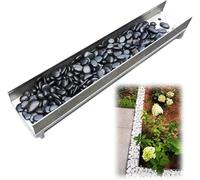 Sistema de Drenaje de Zanja, adoquines/Piedra de Lluvia, protección contra el Agua para sótanos, pasarelas de Patio y Piscina, fácil de Instalar (Estilo Plateado A)