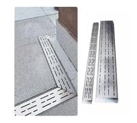 Sistema de drenaje de zanja de acero inoxidable con rejilla desviadora de agua, solución de drenaje personalizable para patios, piscinas, jardines, garajes y aceras