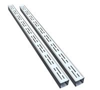 Sistema de drenaje de zanja para exteriores resistente para entradas y patios, canal de drenaje de agua delgado con cubierta de rejilla de acero inoxidable para una gestión eficiente del agua de