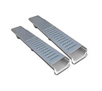 Sistema de drenaje duradero de 2 canales para todo tipo de clima de -20 °C a 50 °C con rejilla de acero inoxidable extraíble de 25 x 12,5 cm, ideal para la gestión del agua de lluvia