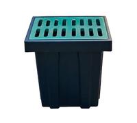 Sistema de drenaje para lavabo, lavabo de plástico resistente con rejilla y cesta de desechos para patio, césped, bajante, entrada y estacionamientos