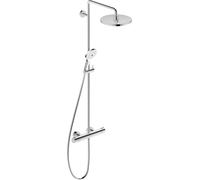 Sistema de ducha C.1 de Duravit, con termostato de ducha, incl. ducha manual/de cabeza, proyección de 350 mm, C14280008010, Color: cromado