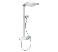 Sistema de ducha (Con grifería termostática, Distancia entre orificios: 106,6 cm, Número de tipos de chorro: 3 ud., Cromo)